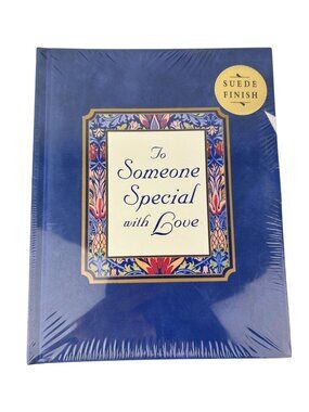 New Seasons Photo Album Suede Elegance To Someone Special Gift NEW Blue Guided